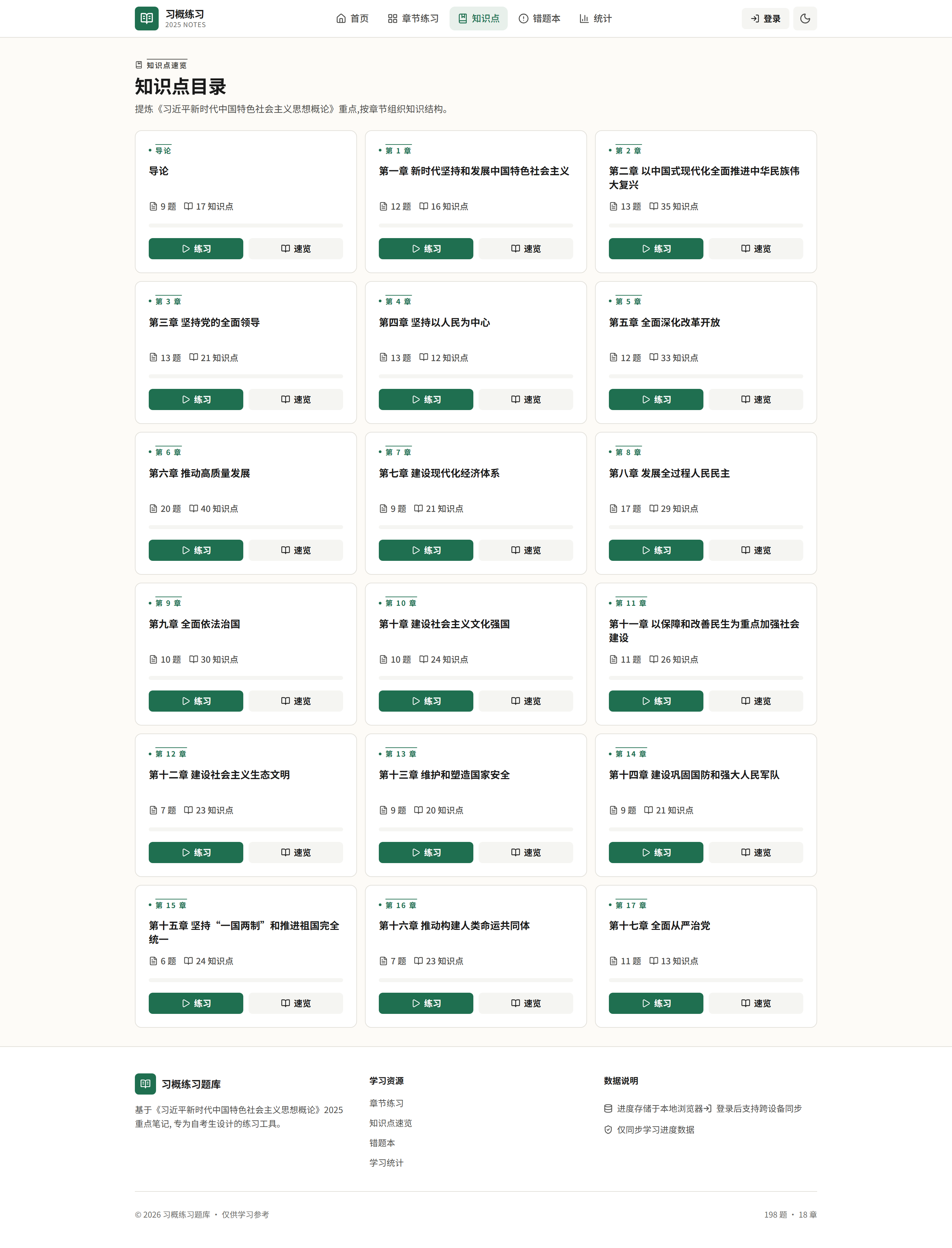 知识点目录